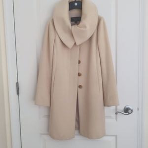 Ann Taylor angora wool coat PXS light beige